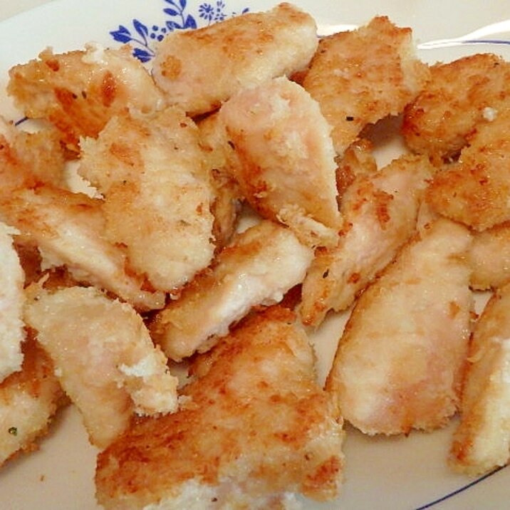 鶏むね肉のサクサクコンソメパン粉焼き